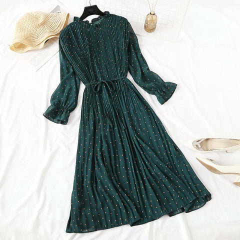 Elegant Polka Dot Women Dress
