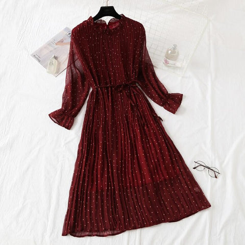 Elegant Polka Dot Women Dress