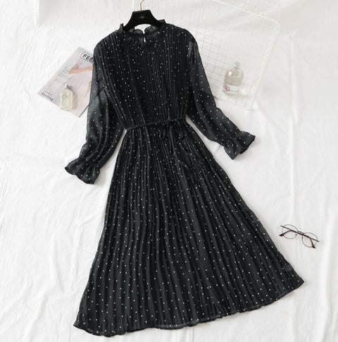 Elegant Polka Dot Women Dress