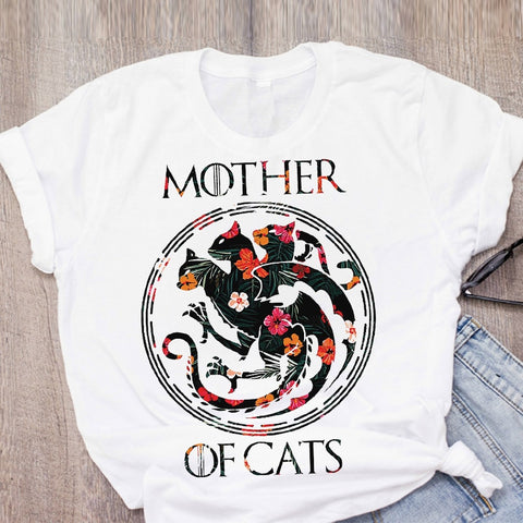 Women Floral Pet Short Sleeve