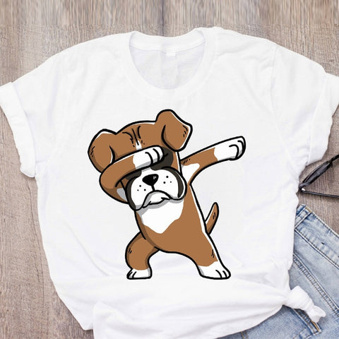 Women Floral Pet Short Sleeve