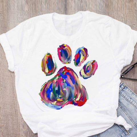 Women Floral Pet Short Sleeve