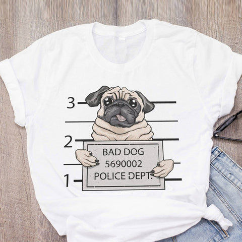 Women Floral Pet Short Sleeve
