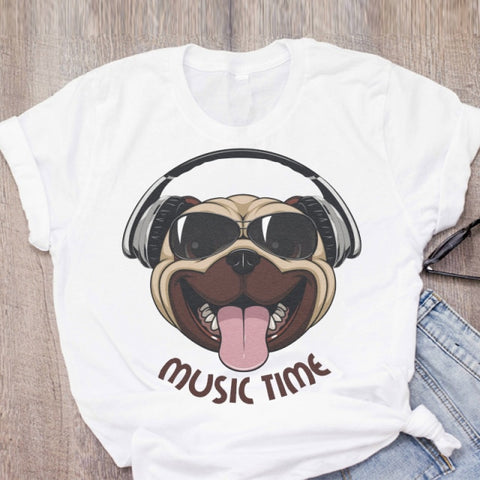 Women Floral Pet Short Sleeve