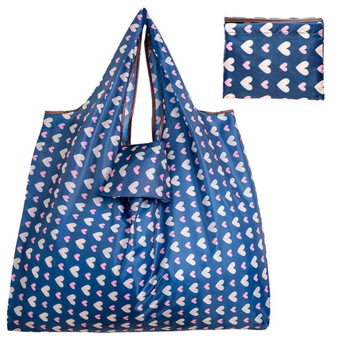 Big Size Thick Nylon Large Tote ECO Reusable Polyester Portable Shoulder Women's Handbags Folding Pouch Shopping Bag Foldable