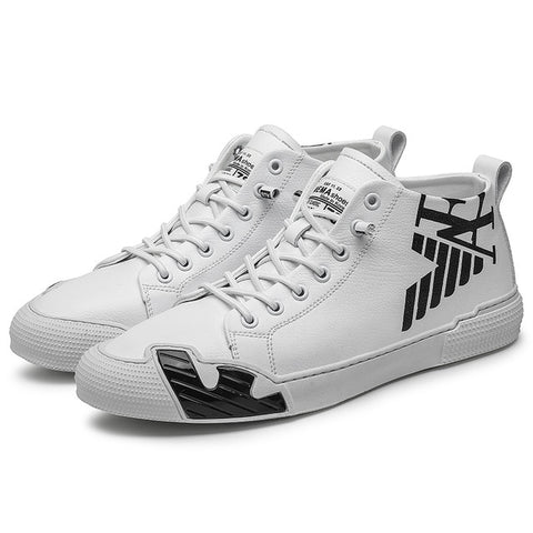 Fashion Letter Black Printed High top Sneakers