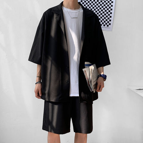 Men's Set Suit Jacket and Shorts