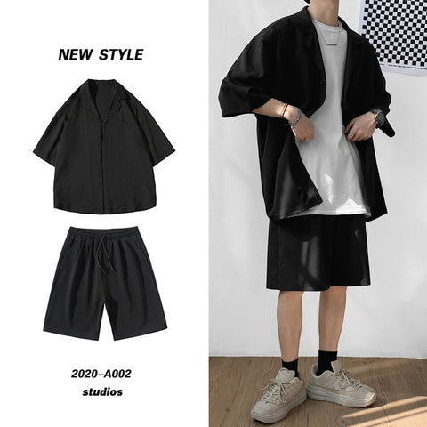 Men's Set Suit Jacket and Shorts