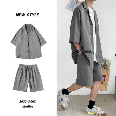 Men's Set Suit Jacket and Shorts