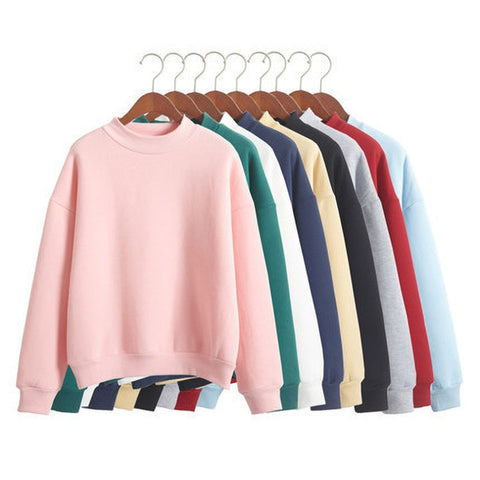 Woman O-neck Knitted Sweatshirts