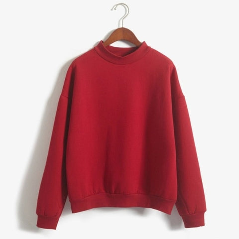 Woman O-neck Knitted Sweatshirts