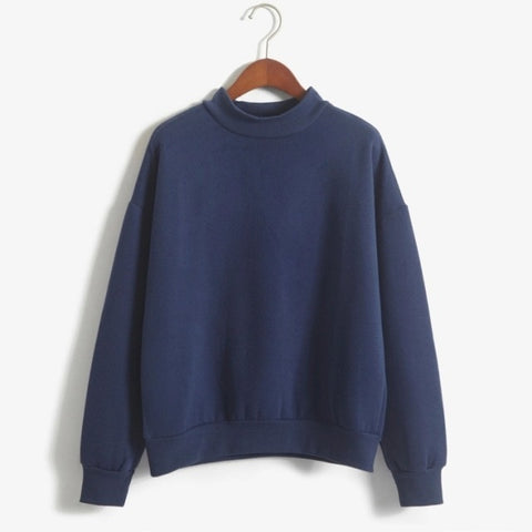 Woman O-neck Knitted Sweatshirts