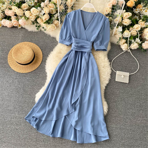 Women Summer Midi French Dress