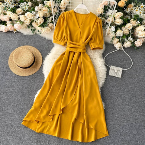 Women Summer Midi French Dress