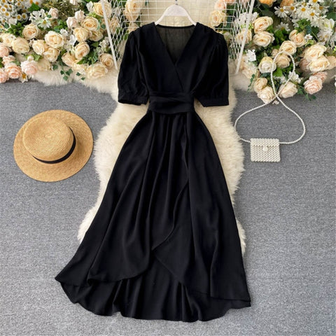 Women Summer Midi French Dress