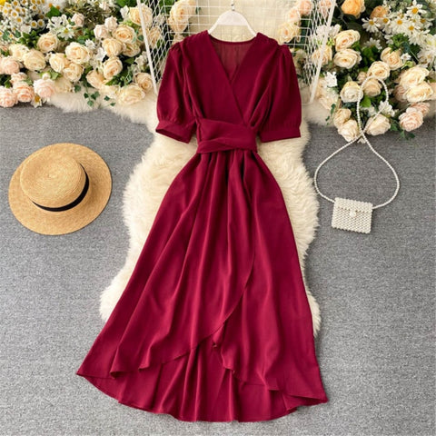 Women Summer Midi French Dress