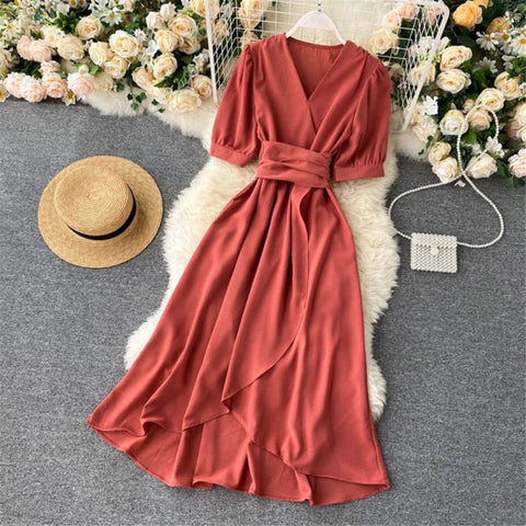Women Summer Midi French Dress