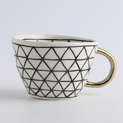 Creative Geometric Ceramic Mugs
