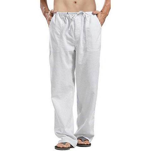 Linen Trousers for Men Wide Cargo
