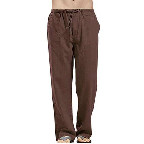 Linen Trousers for Men Wide Cargo