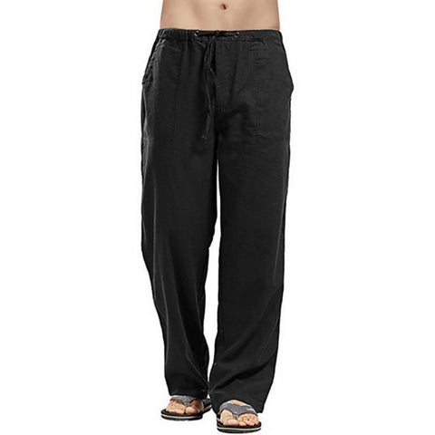 Linen Trousers for Men Wide Cargo