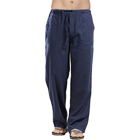 Linen Trousers for Men Wide Cargo