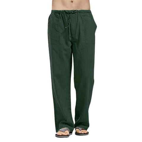Linen Trousers for Men Wide Cargo