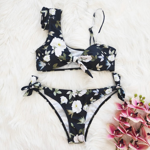 High Waist Ruffle Swimwear
